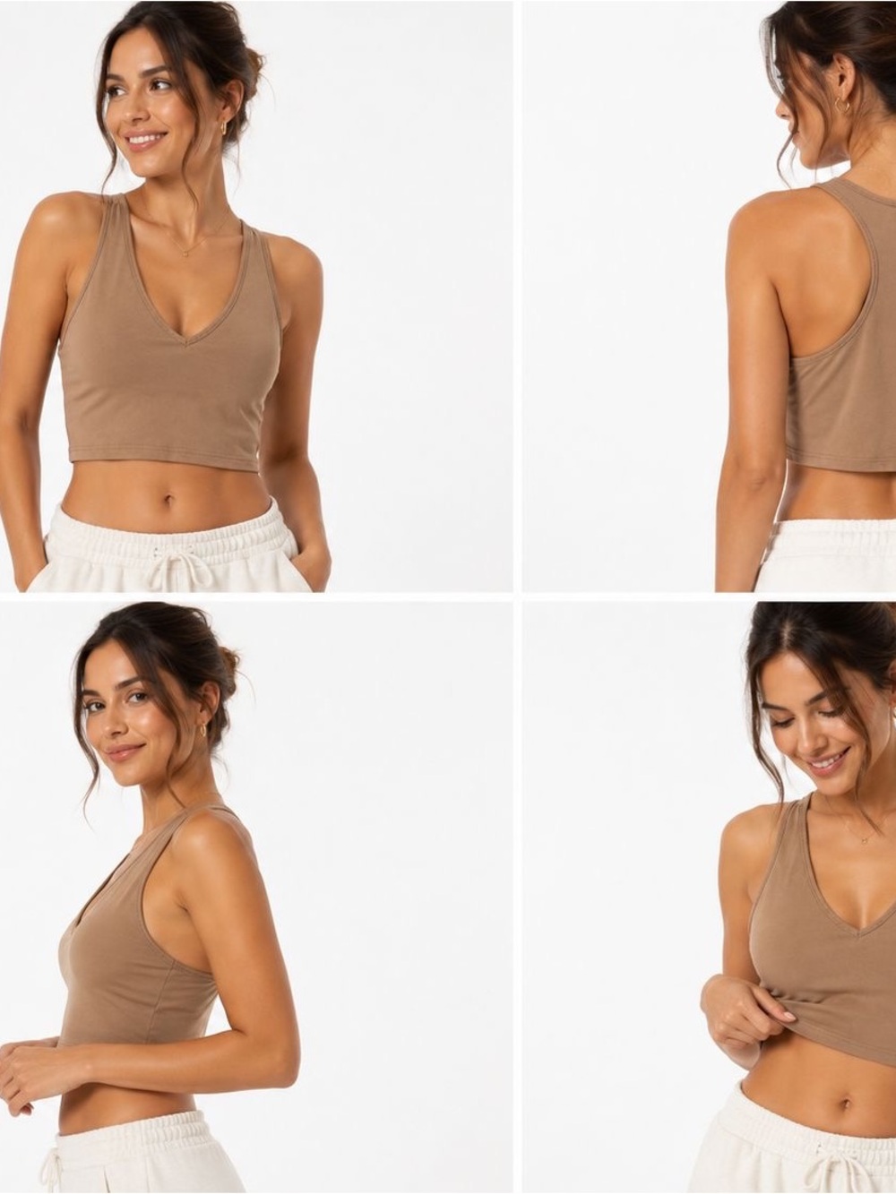 SHEIN Tan Cropped Tank Top